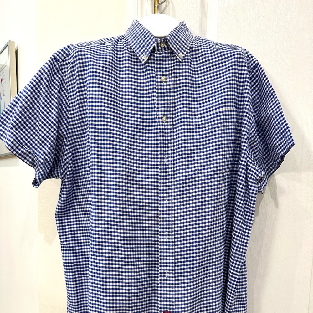 Daniel Cremieux Big Mens 2XB Casual Button Down Short Sleeve Shirt- 100% Cotton